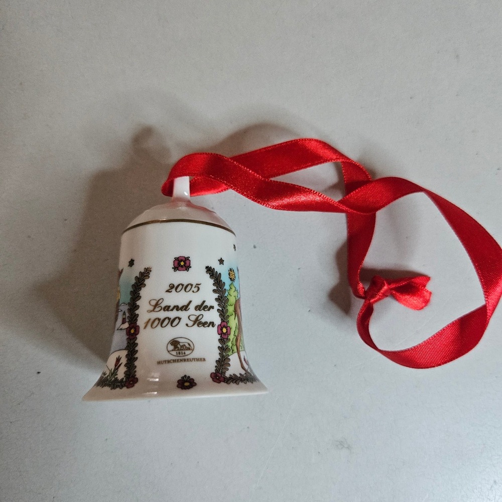 Hutschenreuther 2005 Christmas Bell Ole Winther Land of 1000 Lakes Porcelain